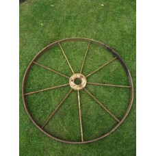 Old iron implement wheels